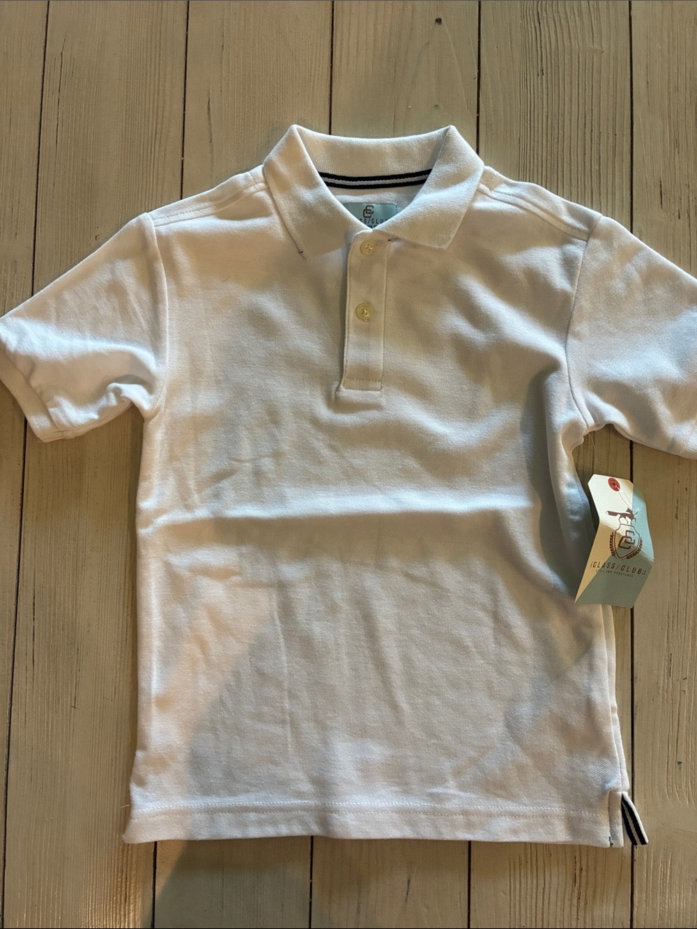 Class Club White Boys' Polo Shirt